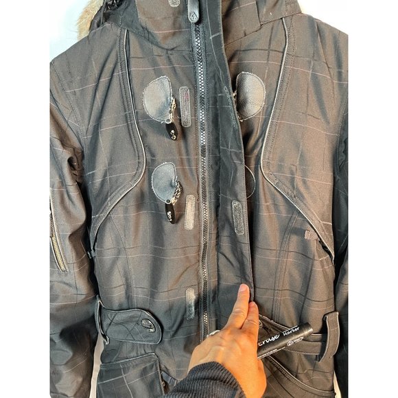 Burton Dryride Women’s Ski & Snowboard Jacket W/Faux Fur Lined Hood Black Sz XS - Picture 8 of 14